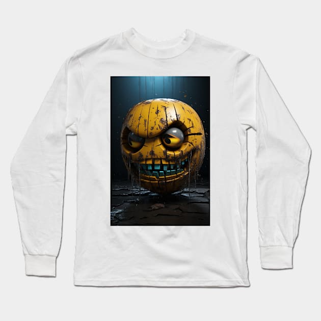 Scary Emoticon Long Sleeve T-Shirt by TheMadSwede